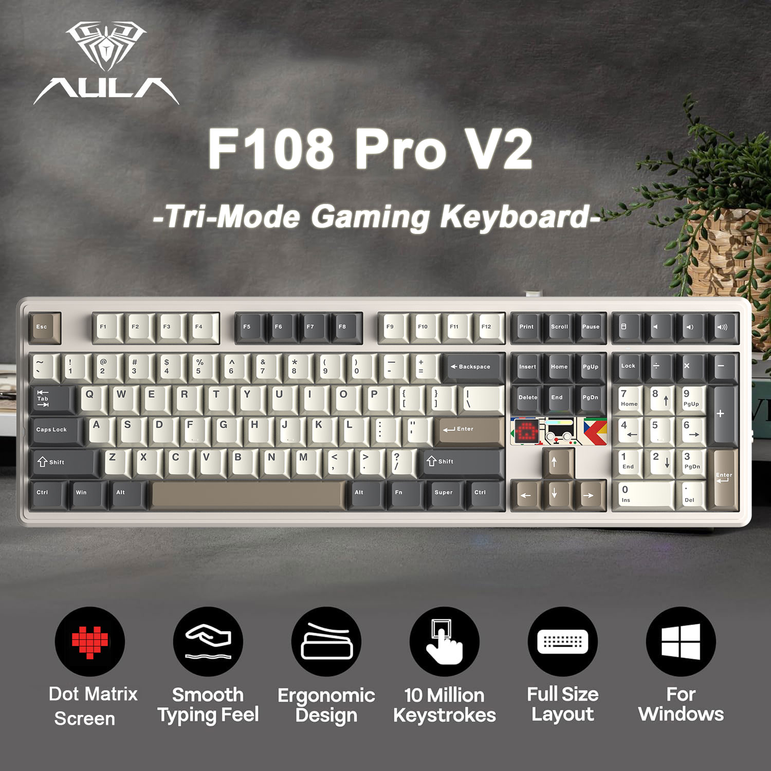 Pc Gaming Uk - لوحة مفاتيح ميكانيكية AULA F108 Pro