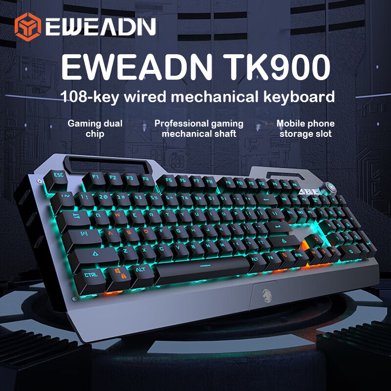 Pc Gaming Uk - لوحة مفاتيح ميكانيكية EWEADN TK900 قابلة