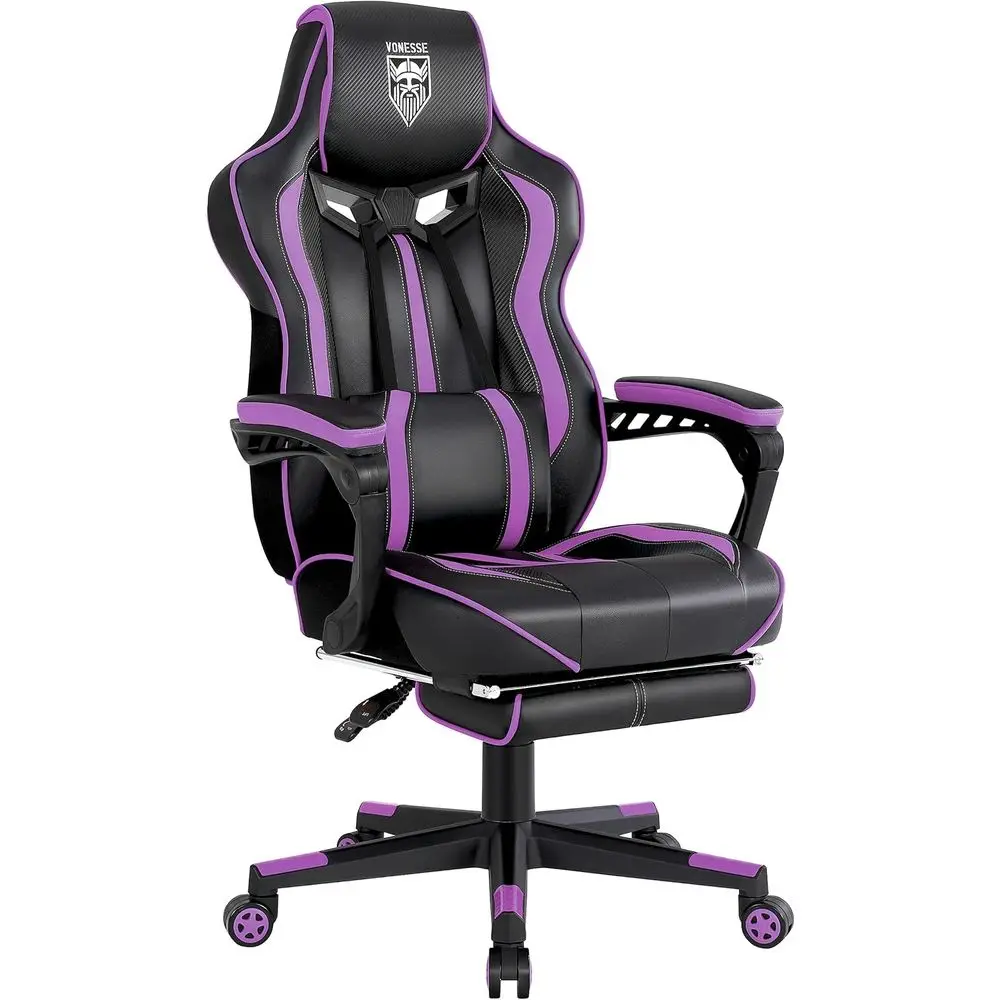 Pc Gaming Chair - كرسي ألعاب مريح قابل للإمالة للبالغين