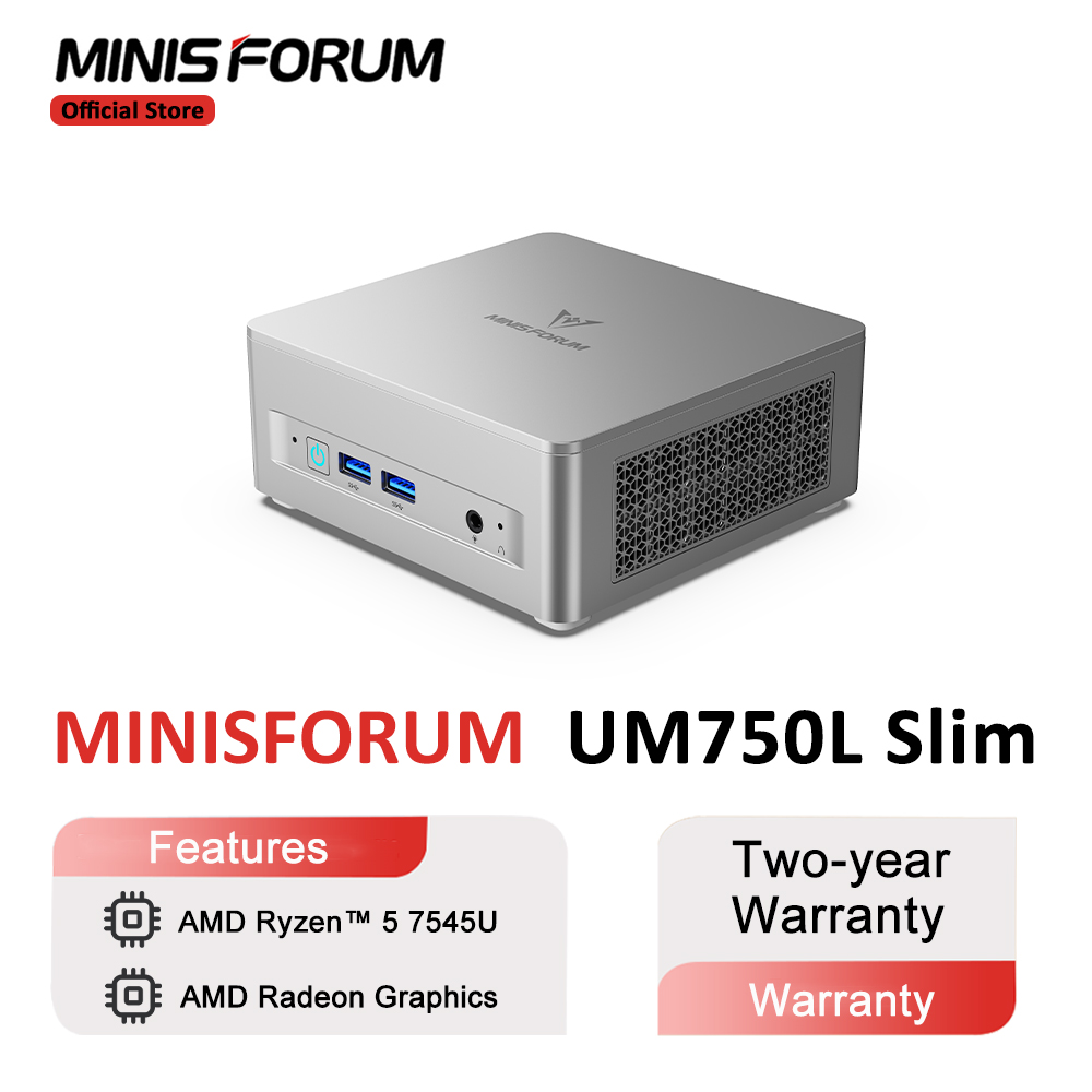 Pc Gaming Amd Ryzen 5 - كمبيوتر صغير MINISFORUM UM750L Slim AMD