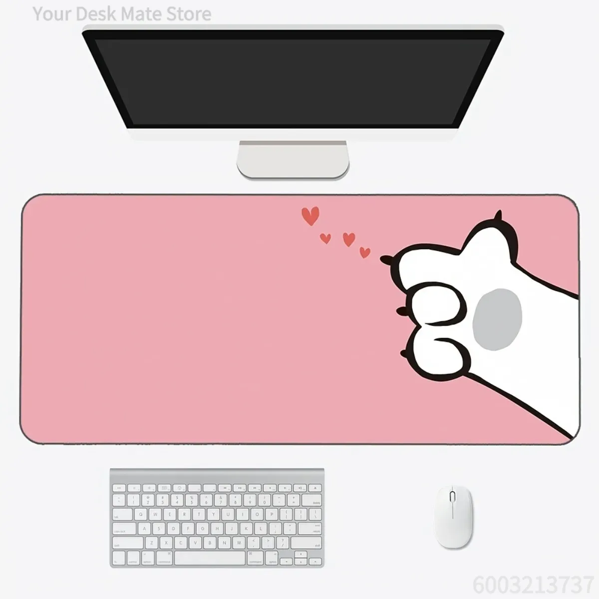 Pc Gaming Pink - سجادة مكتب على شكل مخلب قطة