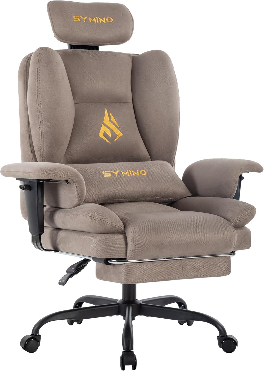 Pc Gaming Chair - كرسي ألعاب مع مسند للقدمين، ومساند