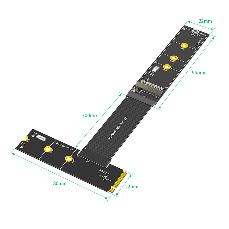 30 سنتيمتر M.2 NVME 4.0 تمديد  - مراجعة Pcie Riser Cable وسعره