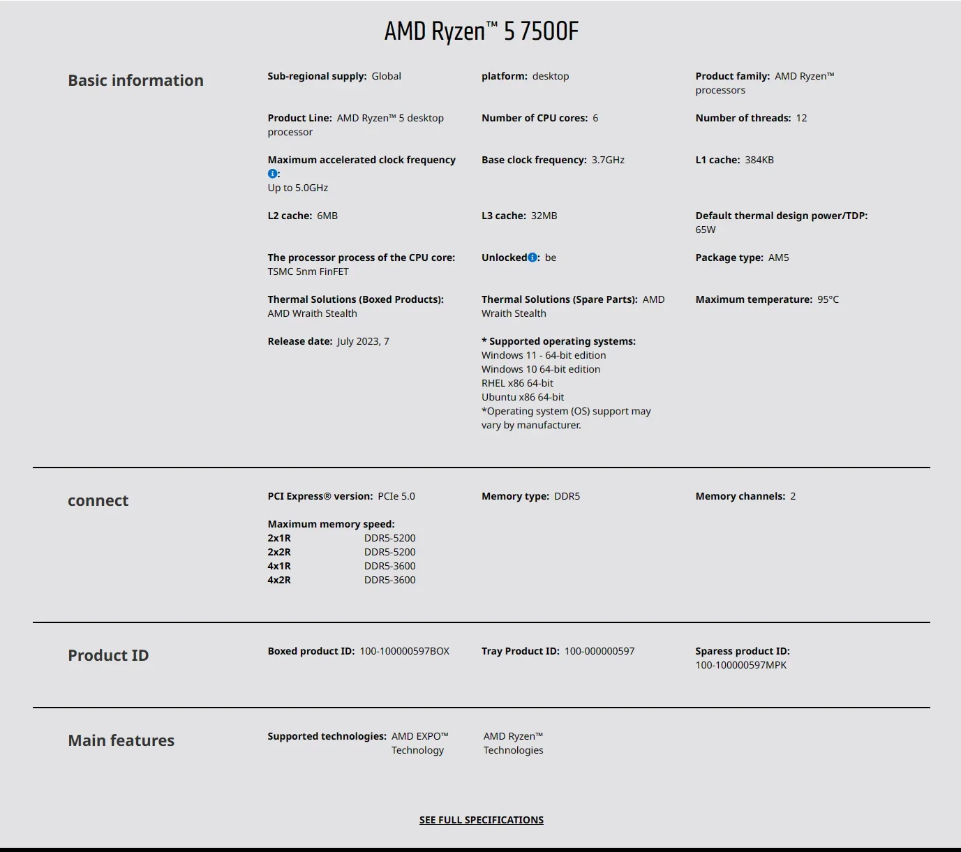 معالج ألعاب AMD Ryzen 5 7500F  - مراجعة Pc Gaming Amd Ryzen 5 وسعره