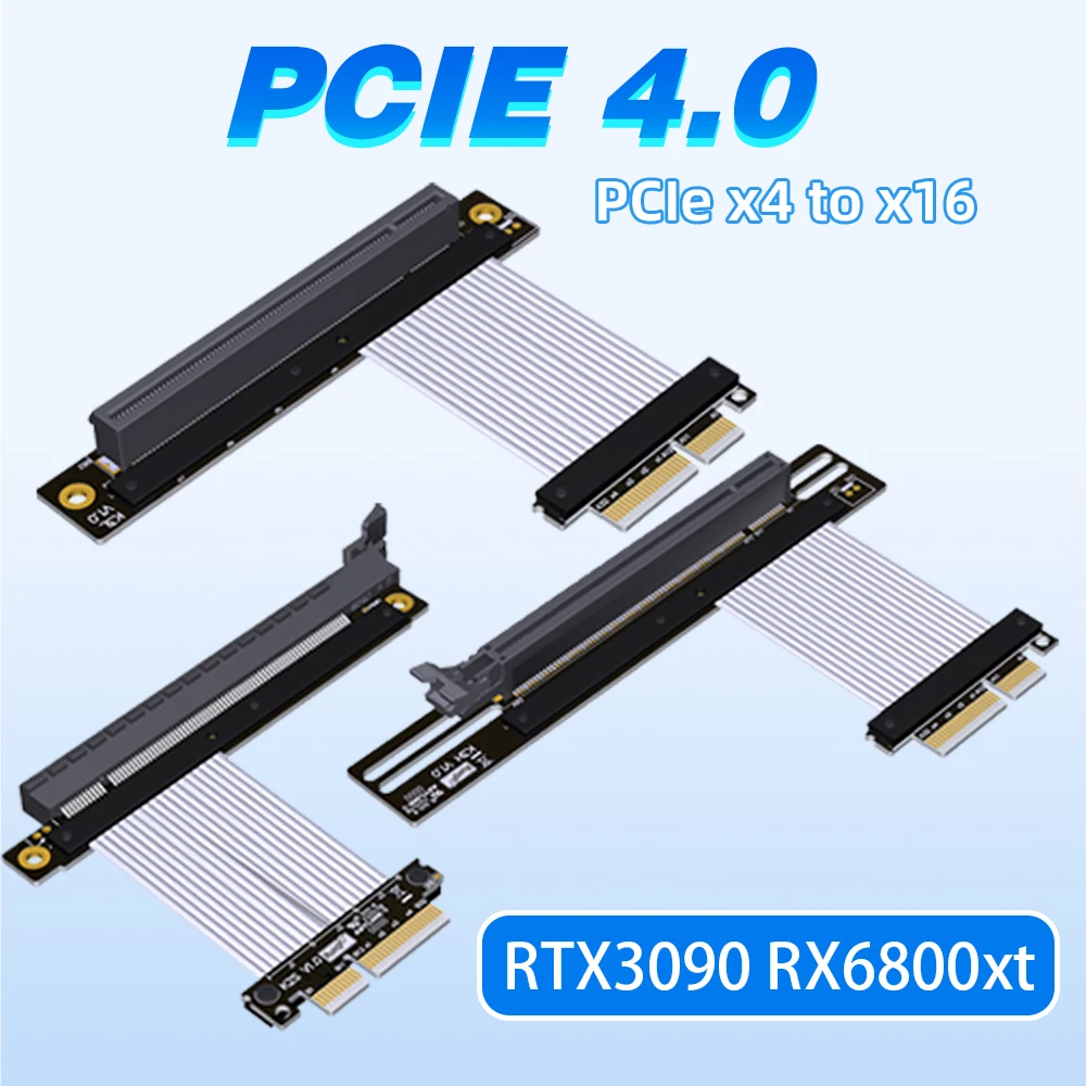 PCI Express 4.0X4 إلى X16 RTX3 - مراجعة Pcie Riser Cable وسعره