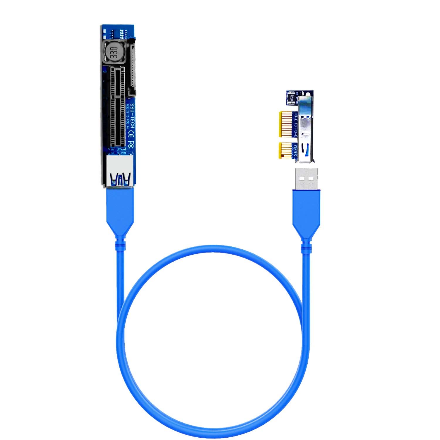 كابل PCIe 3.0 X1 إلى X4 Riser  - مراجعة Pcie Riser Cable وسعره