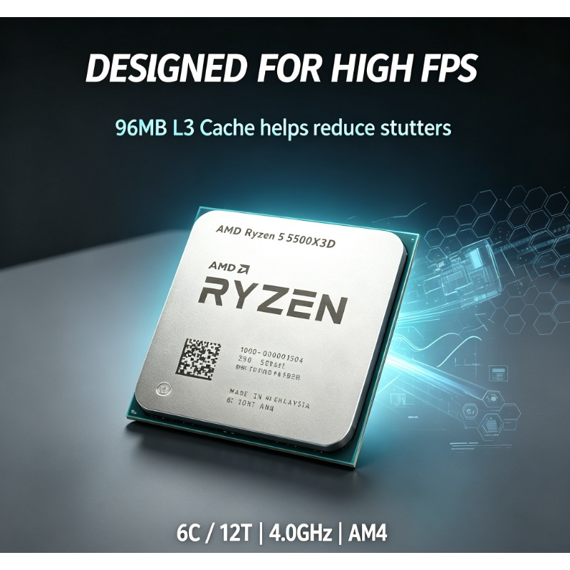 معالج AMD Ryzen 5 5500X3D لجها - مراجعة Pc Gaming Amd Ryzen 5 وسعره