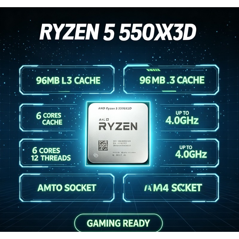 معالج AMD Ryzen 5 5500X3D لجها - مراجعة Pc Gaming Amd Ryzen 5 وسعره